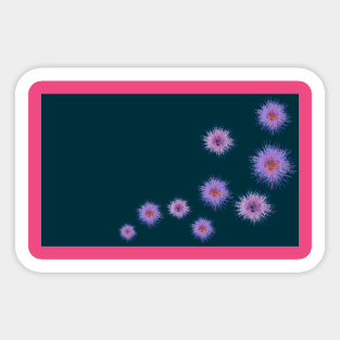 purple abstract flower Sticker